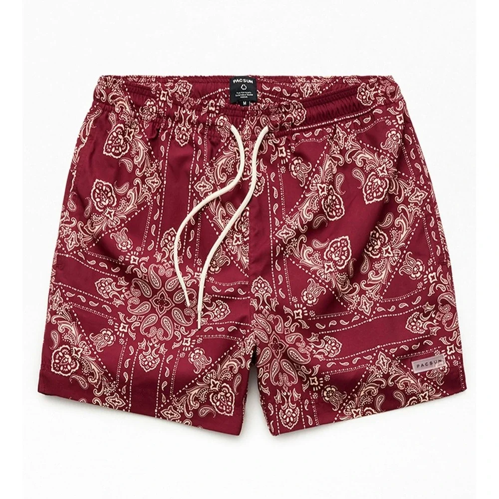 PACSUN swim trunks Paisley print shorts Large